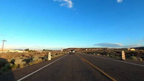 Big Water, Utah August 18 2023 Utah Driving Timelapse Pariah Movie Set Stock Footage 340185396