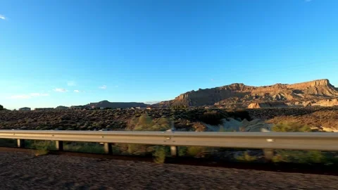 Big Water, Utah August 18 2023 Utah Driving Pariah Movie Set Stock Footage 340196990
