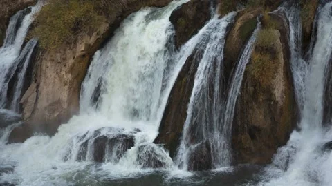 Big waterfall in the mountains of Turkey Stock Footage 150520326