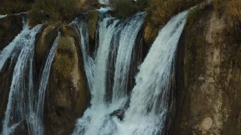 Big waterfall in the mountains of Turkey Stock Footage 150520499
