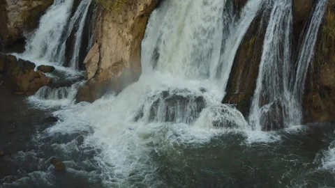 Big waterfall in the mountains of Turkey Stock Footage 150520556