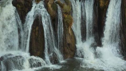 Big waterfall in the mountains of Turkey 스톡 동영상 150520620