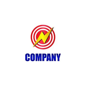 Big Watt, High Voltage, Lightning Bolt Icon, Circle energy and electricity .. Ilustração Stock