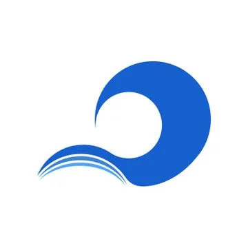 Big Wave Abstract Symbol Stock Illustration