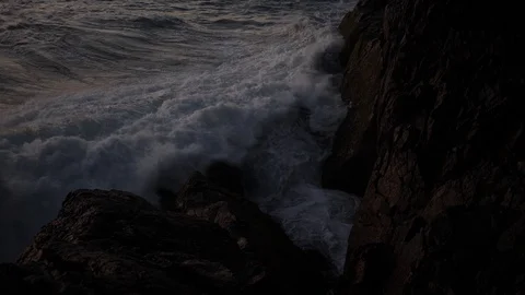 Big Wave Crashing Toward Camera Video stock 90371683