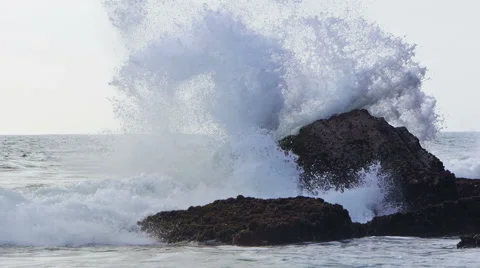 Big wave hits the Stock Video Pond5
