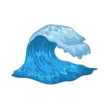 Big wave illustration イラスト素材