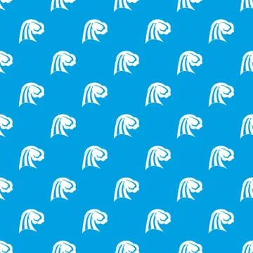 Big wave pattern seamless blue Stock Illustration