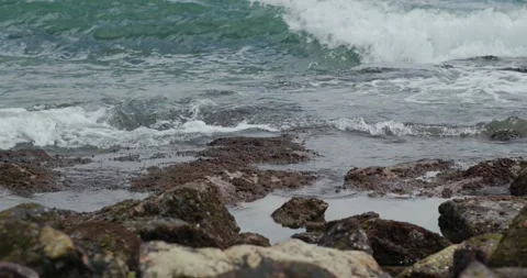 Big wave on the sea Stock Footage 132088622