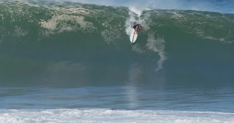 Big wave stund up paddling 4K RED Komodo Stock Footage 236143597
