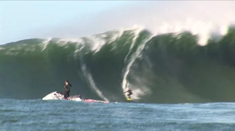 BIG WAVE SURFER Stock Footage 42723112