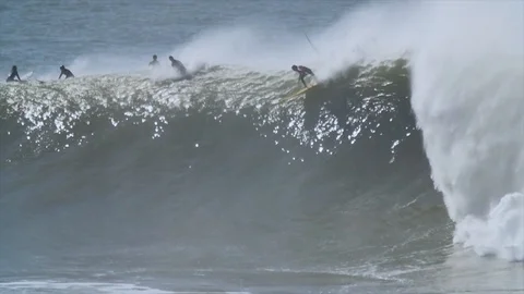 BIG WAVE SURFER Stock Footage 128942040