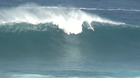 Big Wave Surfing Stock Footage 49041872