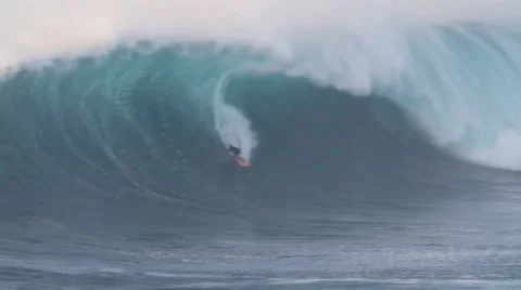 Big Wave Surfing Stock Footage 49042010
