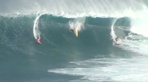 Big Wave Surfing Stock Footage 49042070