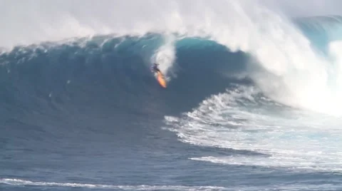 Big Wave Surfing Stock Footage 49042102