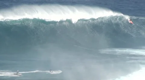 Big Wave Surfing Stock Footage 49042113