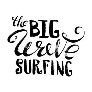The Big Wave Surfing Stock Illustration
