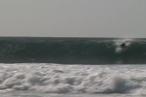 Big Wave Wipeout Stock Footage 311769