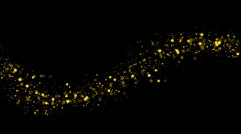 Big wave of yellow glowing particles (FULL HD) Stockbeeldmateriaal 57011917