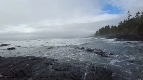 Big waves at Botanical Beach, BC 스톡 동영상 162429124