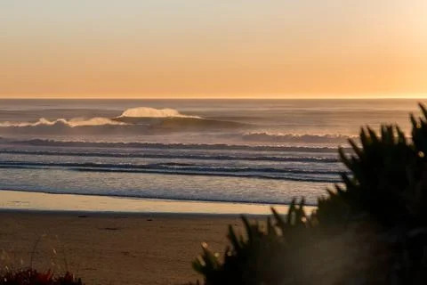 Big waves break at Ocean Beach, San Francisco Stock Photos