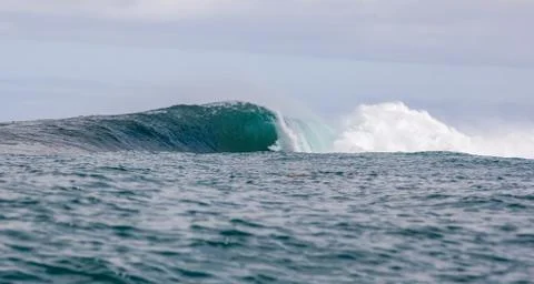 Big waves breaking on an reef along the coast of South Africa Stock Photos