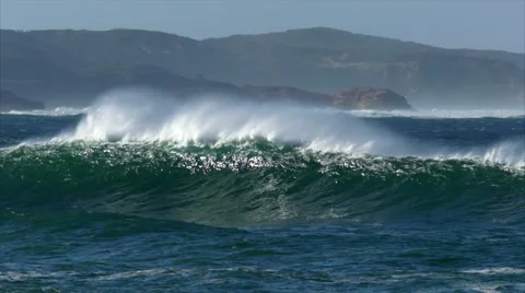 Big waves during storm Video stock 63183294