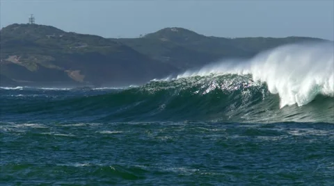 Big waves during storm Video stock 63183395