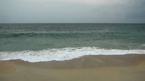 Big waves on exotic beach, Koh Samui Island, Thailand Stock Footage 4781882