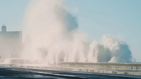 Big waves. Stock Footage 72486802