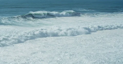 Big Waves at Nazaré Stock Footage 304364593