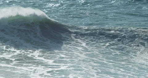 Big Waves at Nazaré Stock Footage 304370570