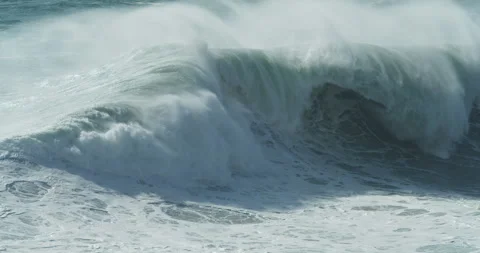 Big Waves at Nazaré Stock Footage 304374547
