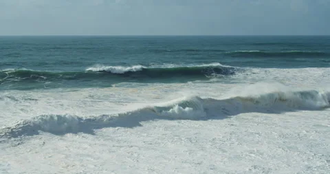 Big Waves at Nazaré Stock Footage 304380016