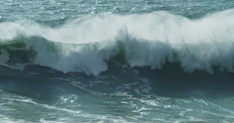 Big Waves at Nazaré Stock Footage 304383784
