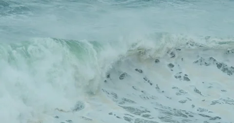 Big Waves at Nazaré Stock Footage 304401856