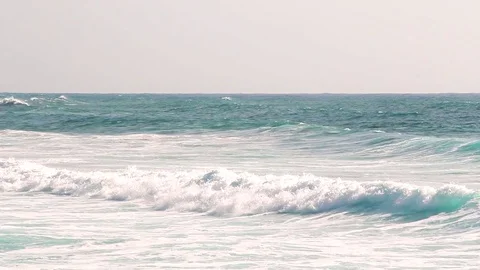Big Waves Near Coast, static background Stock Footage 81925864