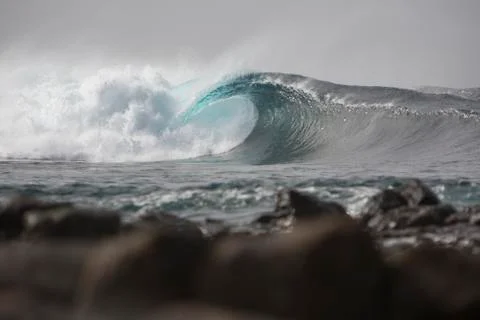Big Waves in the Ocean Foto stock