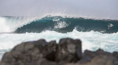Big Waves in the Ocean Stock Photos
