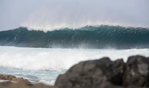 Big Waves in the Ocean Stock Photos