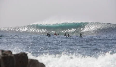Big Waves in the Ocean Stock Photos