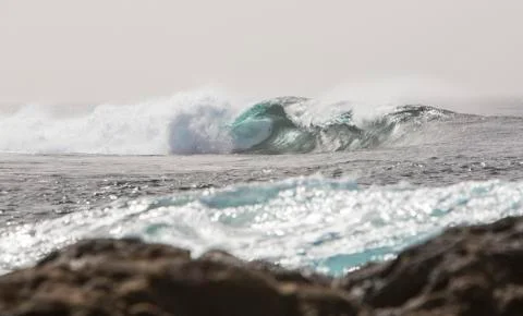 Big Waves in the Ocean Stock Photos