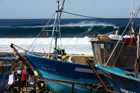 Big Waves in the Ocean Stock Photos