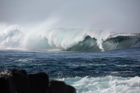 Big Waves in the Ocean Stock Photos