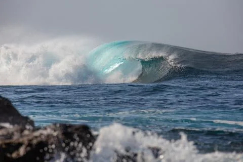 Big Waves in the Ocean Stock Photos