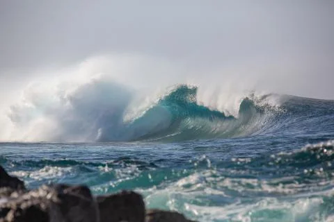 Big Waves in the Ocean Stock Photos