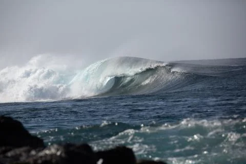 Big Waves in the Ocean Foto stock