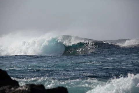 Big Waves in the Ocean Stock Photos