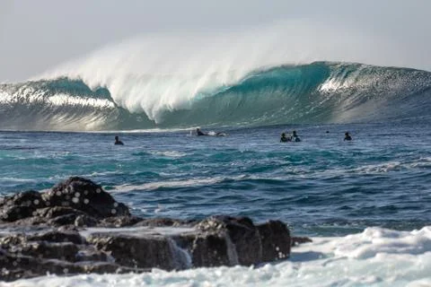 Big Waves in the Ocean Stock Photos